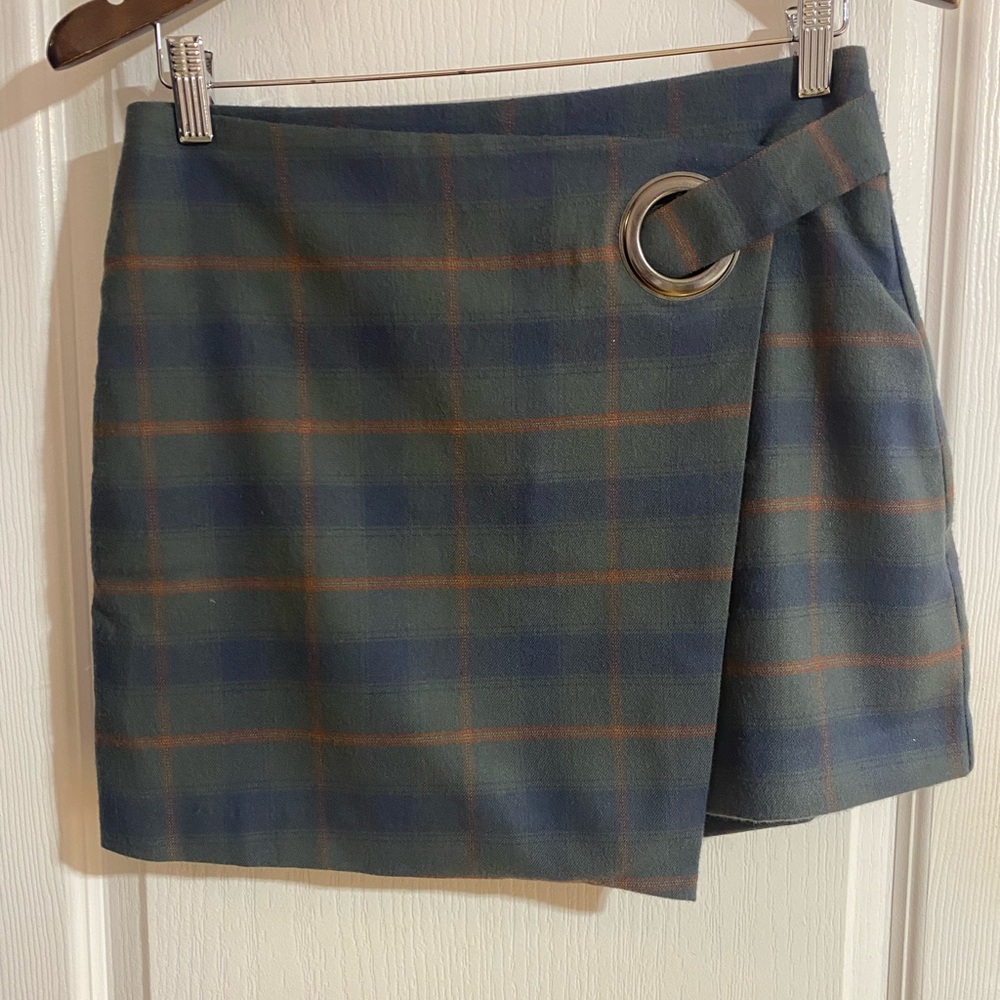 NWT Free People Mini Skirt Plaid St. Patrick’s Day Size 6 - Picture 2 of 8